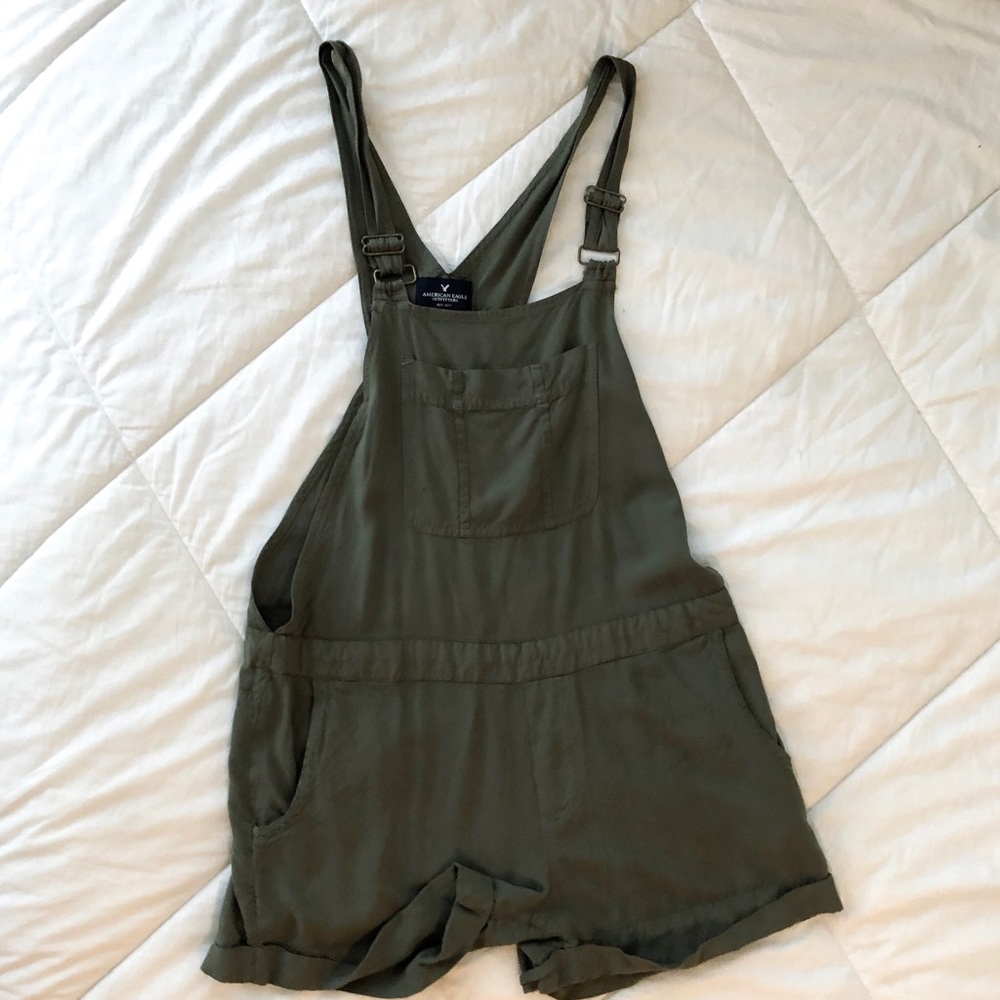 AE Green Overall Shorts